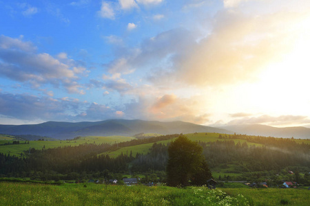 日落山风景