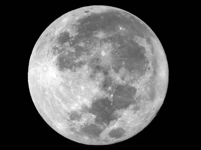 夜空中的满月
