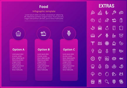 食品信息模板元素和图标