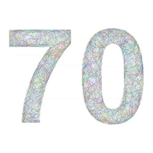 多彩素描周年设计数字70