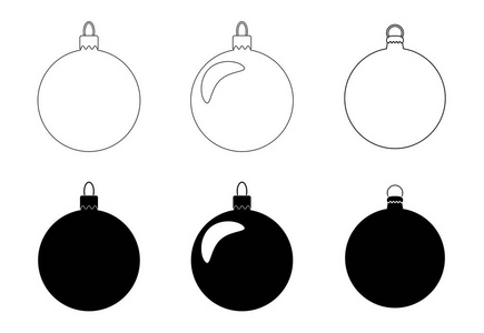 简单的摆设剪影设置的圣诞树隔离在白衣