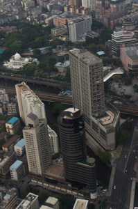 中国城市摩天大楼的鸟瞰图