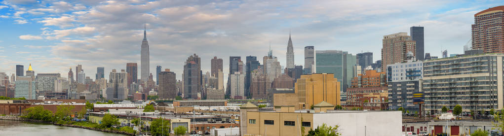 曼哈顿中城东侧全景。美妙的高分辨率视图 f