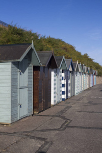 在佩克菲尔德，英国萨福克的海滩小屋