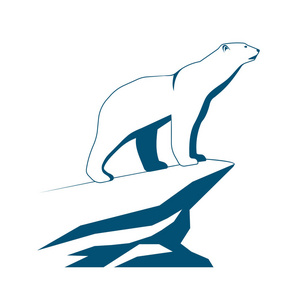 北极的北极熊象征