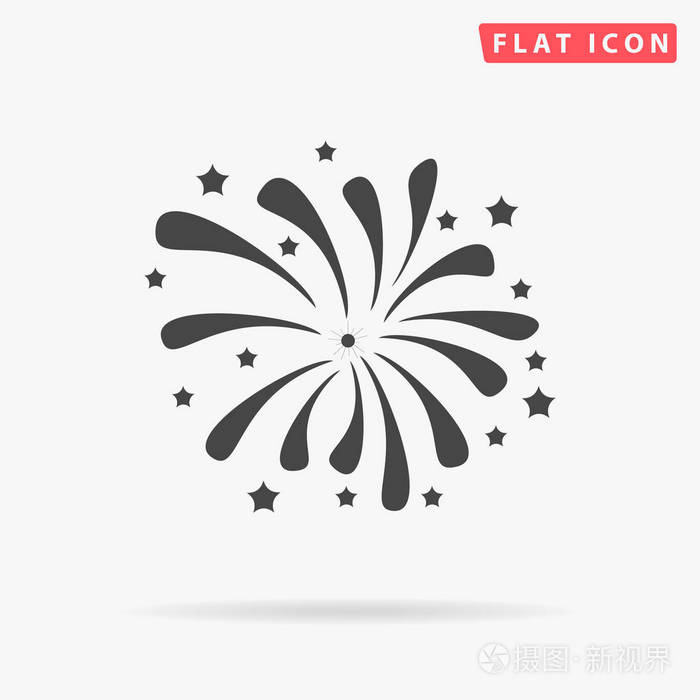 烟花图标或与搬起石头砸自己的脚, 明星.节日和活动