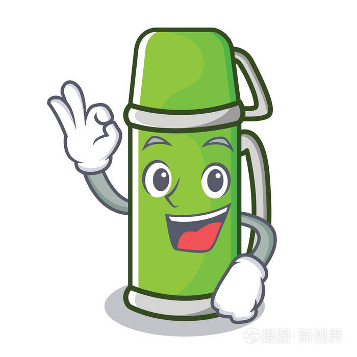好的热水瓶卡通风格
