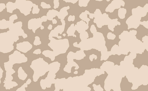 抽象矢量军事伪装背景。 军队服装的无缝伪装图案。 米色棕色纹理