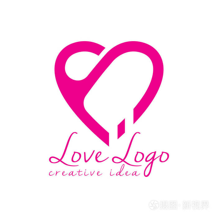 爱的抽象矢量符号