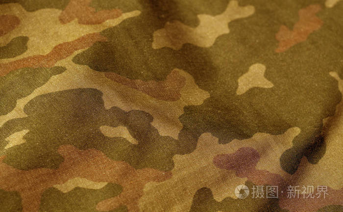 模糊效果的绿色和棕色颜色军用均匀图案