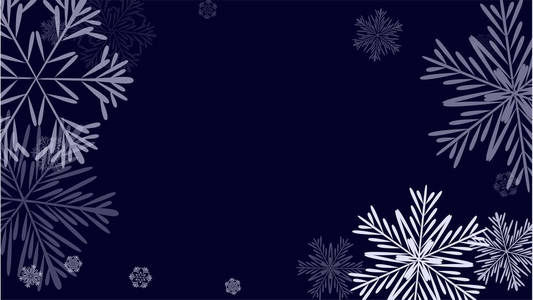 美丽的圣诞背景与飘落的雪花。设计的元素与雪为明信片请柬横幅