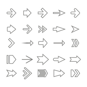 图标设置矢量箭头为您的设计