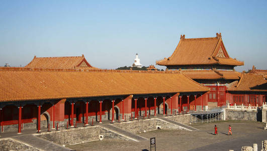 在中国北京的紫禁城的寺庙