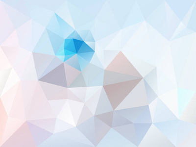 矢量抽象不规则多边形背景, 在浅冰蓝色, 粉红色, 紫色和灰色的三角形图案