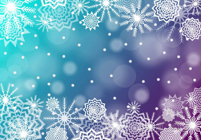 蓝色下落的雪背景.雪花抽象.冬雷