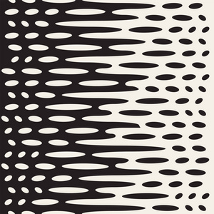 矢量无缝不规则线。 半色调黑白颜色过渡。 抽象的几何背景图案