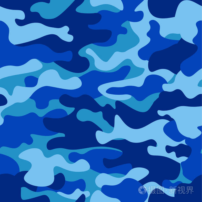迷彩图案背景无缝矢量图示.经典服装风格掩蔽迷彩重复
