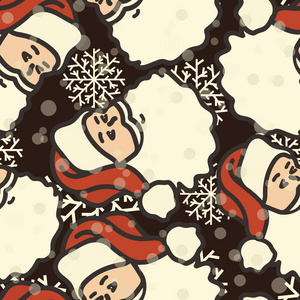 s head repeat pattern. Merry Christmas and Happy New Year tradit