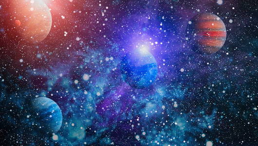 太空中的星云和星系。 这幅图像的元素由美国宇航局提供。