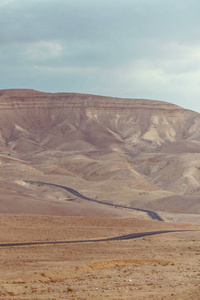 以色列犹太南沙漠沙漠路垂直照片景观观