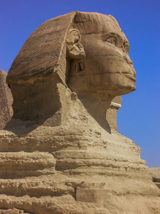 狮身人面像的头。 埃及。图片