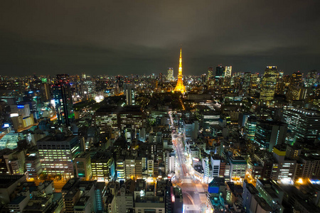 日本美丽的东京夜景