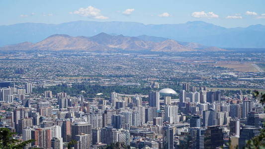 智利圣地亚哥市全景