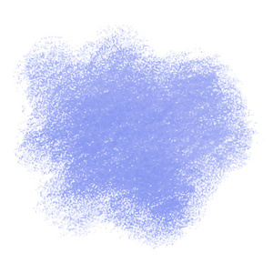 白色背景上的蓝色蜡笔涂抹纹理污点