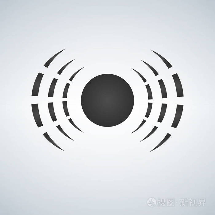 无线电波矢量标志图标天线