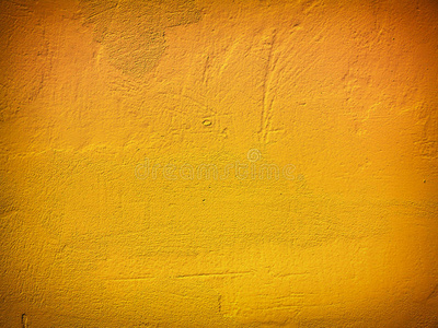 黄色油漆墙背景或纹理图片