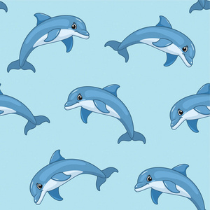 水机 动物 蓝色 野生动物 蓝背景 海豚
