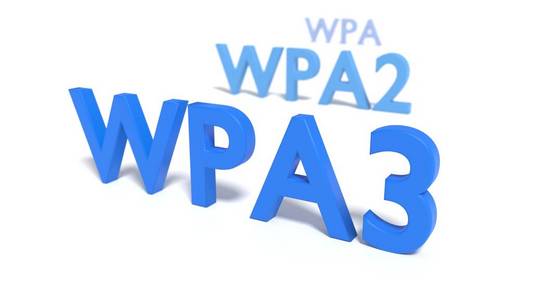 三缩写 Wpa3 Wpa2 和 Wpa 白色地板褪色