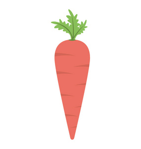 根蔬菜胡萝卜平面矢量图标