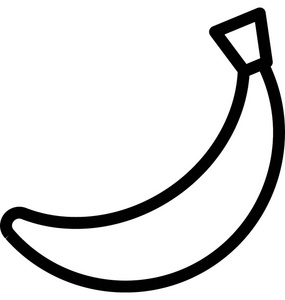 香蕉平面矢量图标