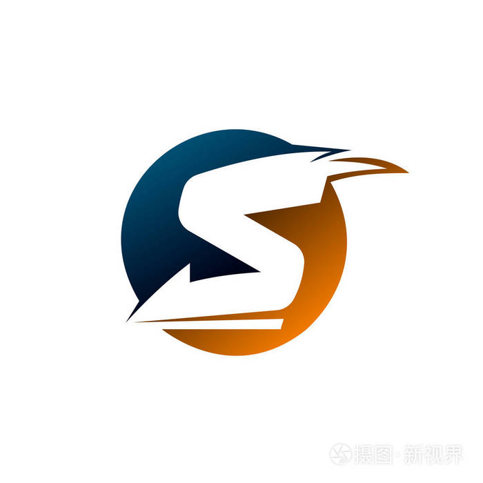 字母s 圆圈标志设计概念
