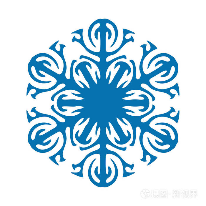 圣诞节霜平孤立的剪影符号