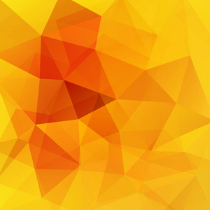 抽象的马赛克背景。三角几何背景。设计元素。矢量图。黄色 橙色的颜色