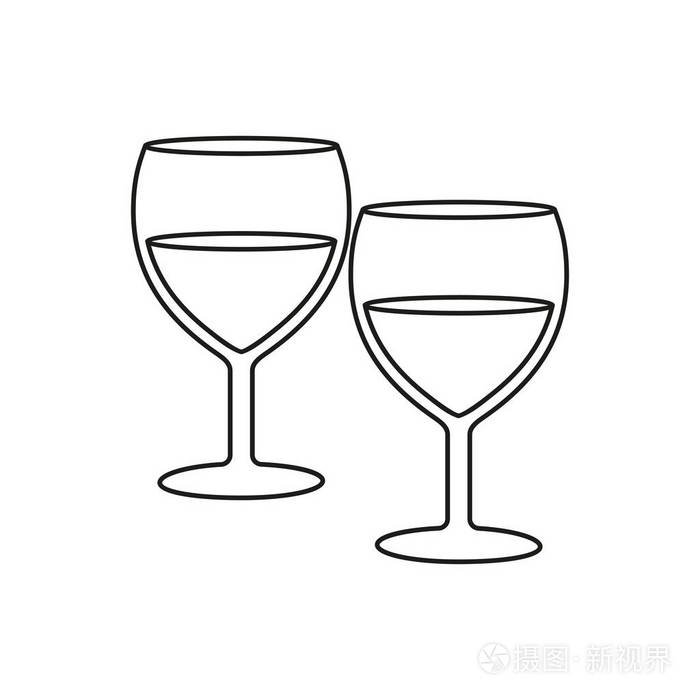 酒杯图标插画-正版商用图片10zf7c-摄图新视界