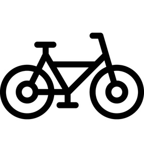 自行车矢量线图标