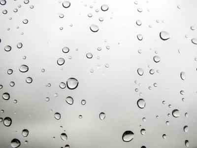 雨滴图片，雨滴，玻璃上的雨滴
