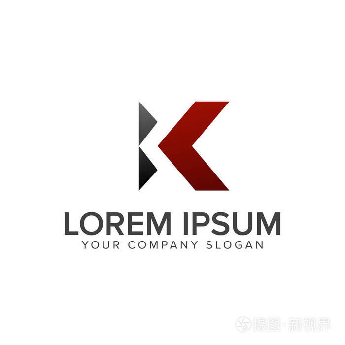 字母k 标志设计概念模板