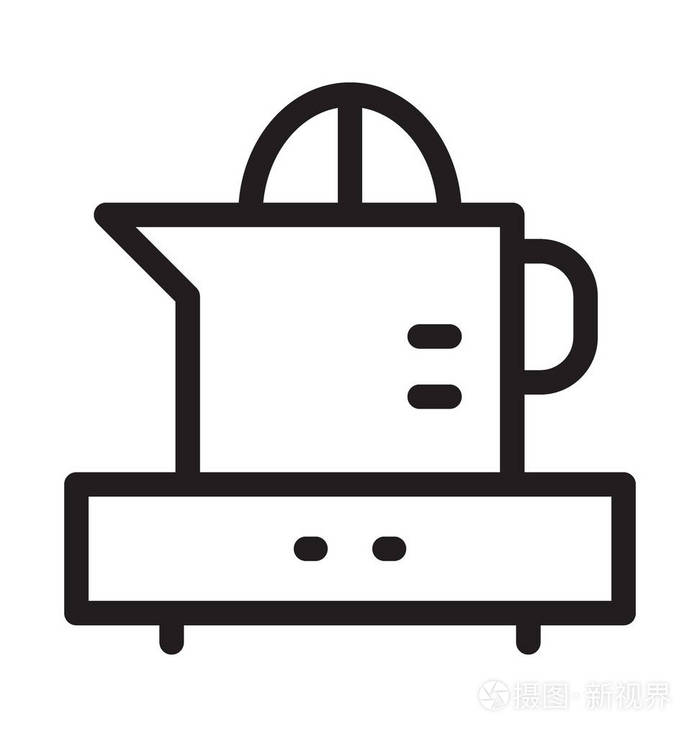 挤压机矢量轮廓图标