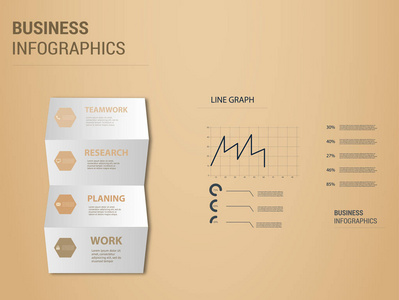 抽象纸 infografics。矢量 eps10 插画