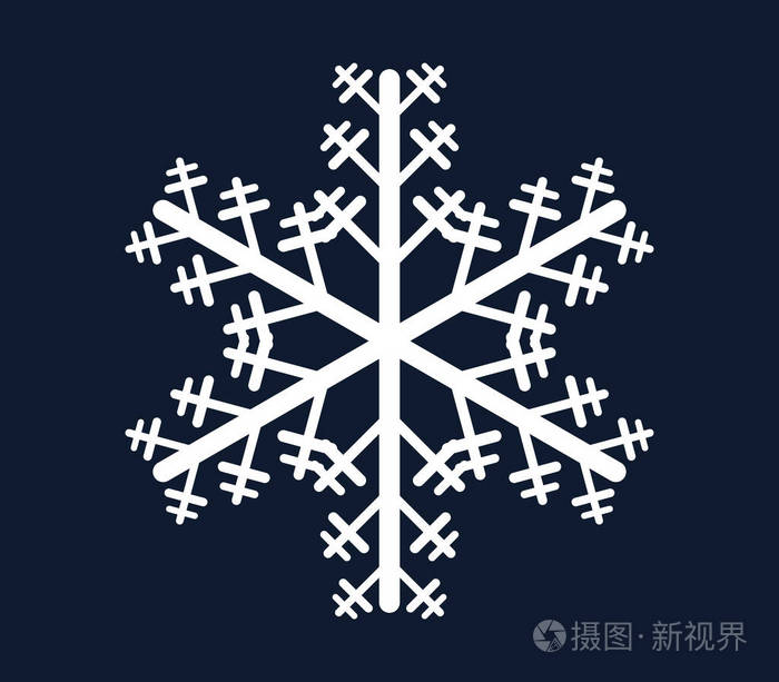 白色背景上的雪花图标