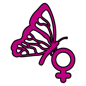 女性性别符号飞蝶