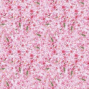 水彩粉色风信子花自然植物无缝花纹纹理背景