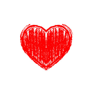 矢量心脏图标为情人节设计。在白色背景上隔离