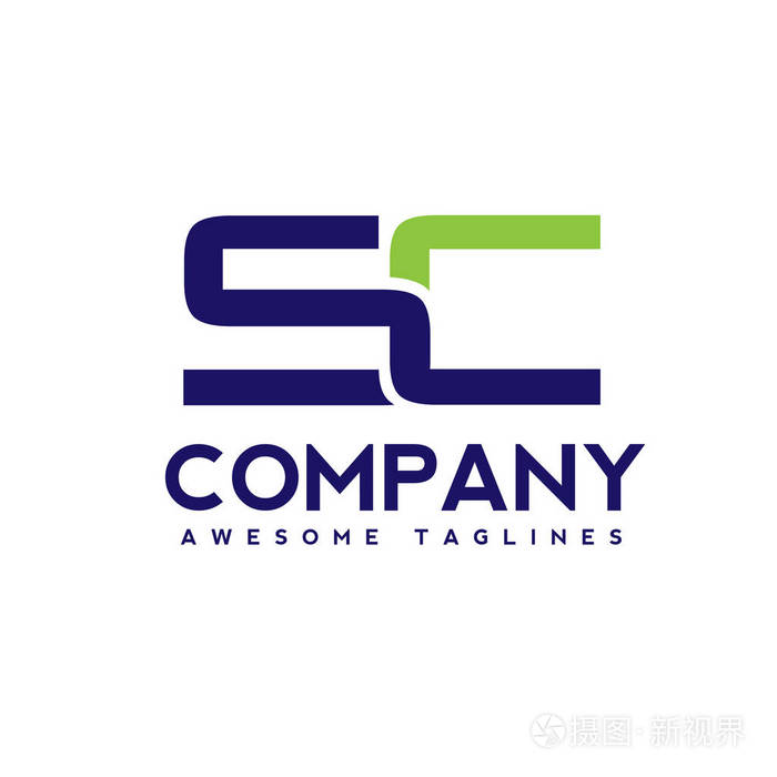 免费企业logo在线设计,自助logo设计 创意字母sc标志设计模板元素.