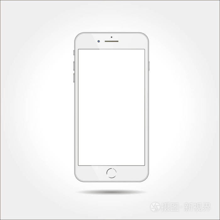 iphone部分照片变空白,苹果手机部分照片变白 智能手机在iphone风格矢量插图. 带有空白屏幕的手机模型.