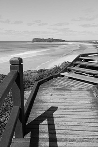 在澳大利亚，步道到赫维湾海滩，像天堂般的岛屿，放松。